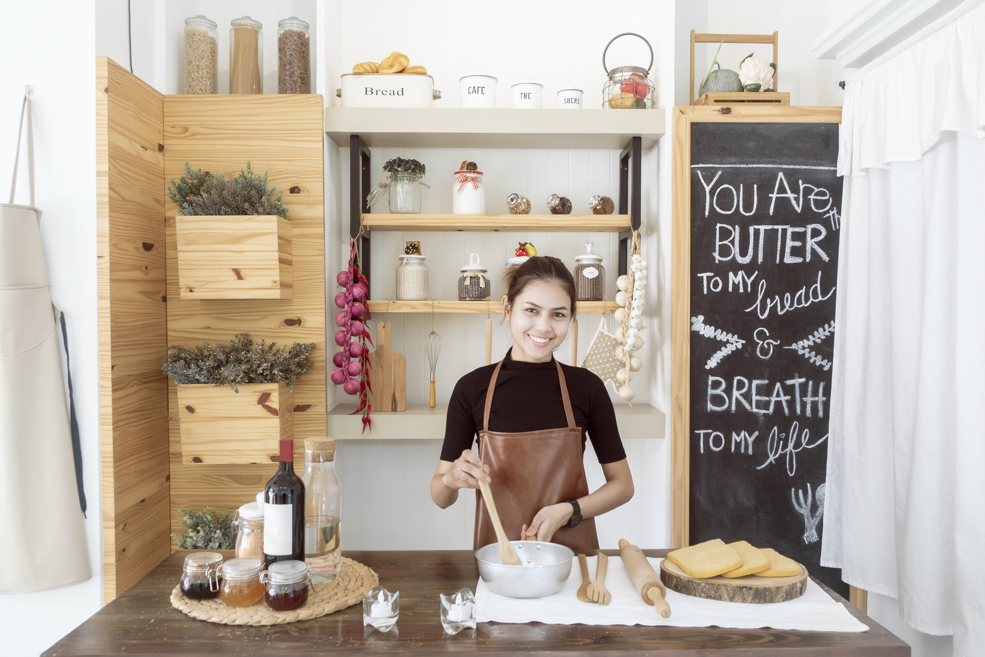 Ingresso dello studio culinario con insegna